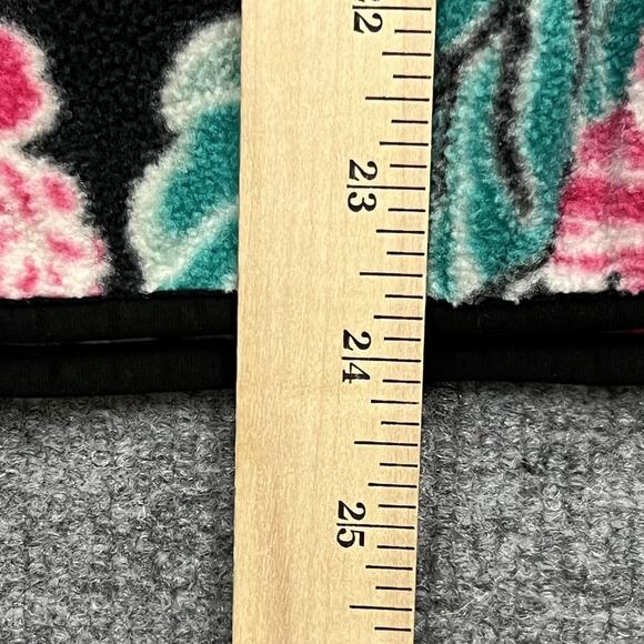 Patagonia Pullover Womens Medium Black Floral Synchilla Snap T Fleece Jacket - Picture 10 of 10